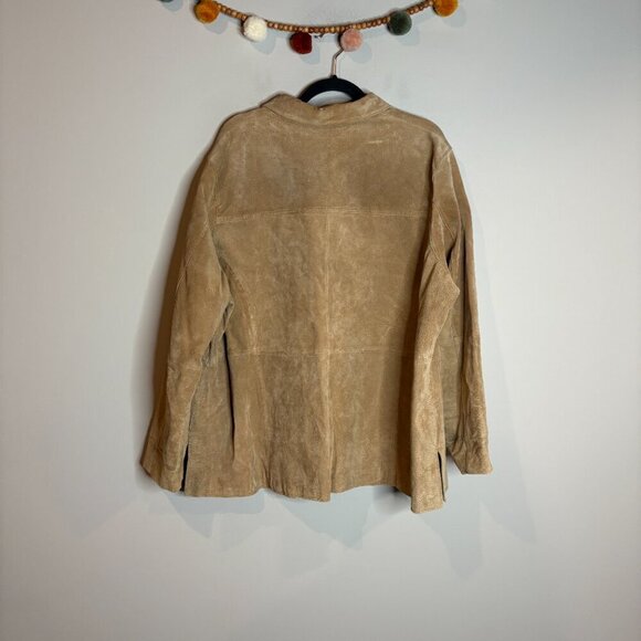 Vintage tan suede leather jacket - Picture 4 of 4